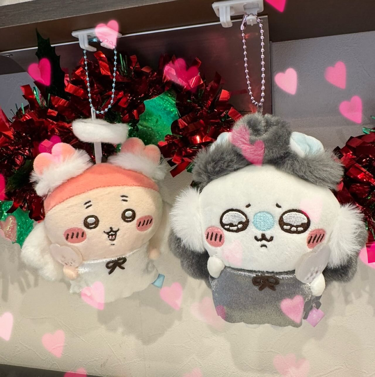 クリニックに飾ってくださいと、モモンガとカニちゃんのプレゼン...